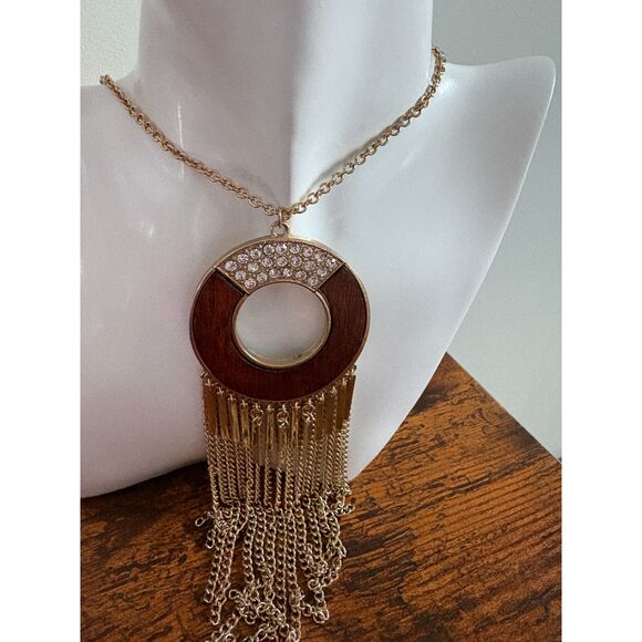 Rhinestone Statement Necklace – NWOT 26" - Picture 3 of 7